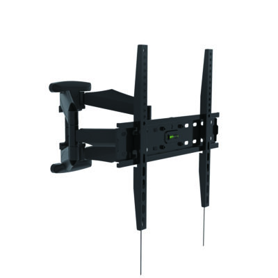 SOPORTE DE PARED ARTICULADO Y GIRATORIO CON INCLINACIÓN VERTICAL PARA TV DE 25" A 55". MODELO SRPA04HPD.